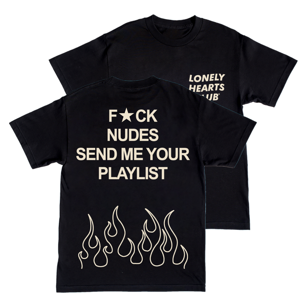 Lonely Hearts Fck Nudes T-Shirt (Black)