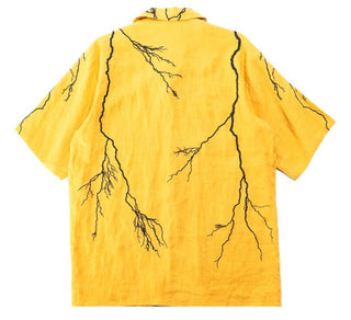 Diet Starts Monday Lightning Button Up (Yellow)