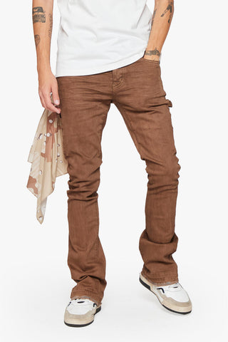 6th NBRHD TRADITION DENIM SUPER STACKED (BROWN)