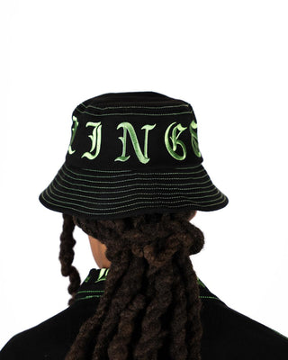 PHEELINGS DEFYING ODDS BUCKET HAT (JET BLACK/LIME GREEN)