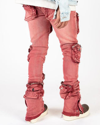 PHEELINGS JOURNEY TO GREATNESS FLARE STACK DENIM (WINE/SAND)