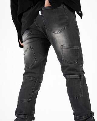 PHEELINGS EMOTIONALLY NUMB FLARE STACK DENIM (BLACK)