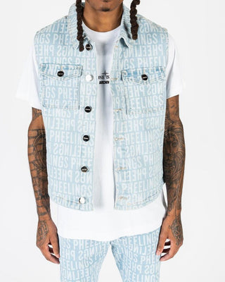 PHEELINGS ON MY MIND CARGO VEST (LIGHT BLUE)