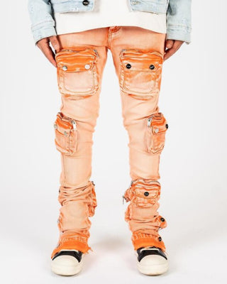 PHEELINGS JOURNEY TO GREATNESS FLARE STACK DENIM (ORANGE/SAND)