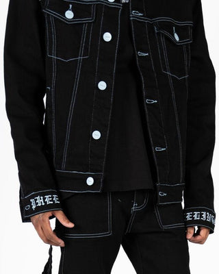 PHEELINGS DEFYING ODDS DENIM JACKET (JET BLACK/COLUMBIA BLUE)