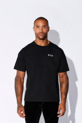 RTA BLACK CHEST LOGO TEE