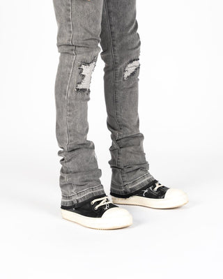 PHEELINGS SOULFUL SERENITY FLARE STACK DENIM (CHARCOAL GREY)