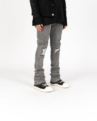 PHEELINGS SOULFUL SERENITY FLARE STACK DENIM (CHARCOAL GREY)