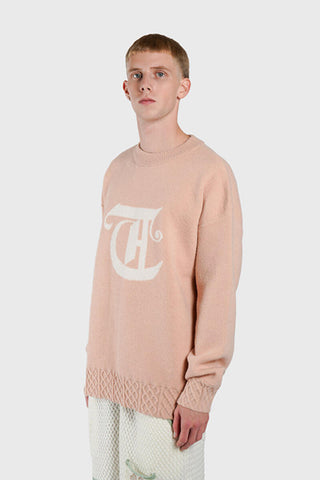 THC Racket Club Knit Crewneck Sweater (Red Sand)