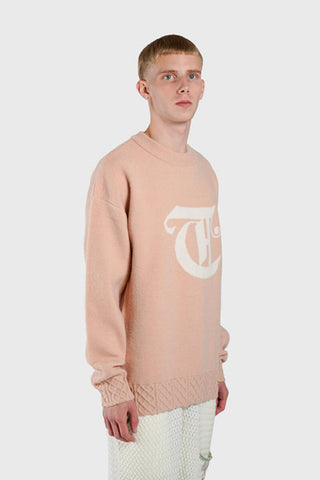 THC Racket Club Knit Crewneck Sweater (Red Sand)