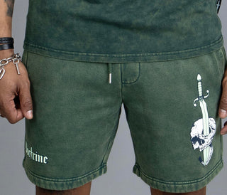 DOCTRINE DAGGER SHORTS (HUNTER GREEN WASH)