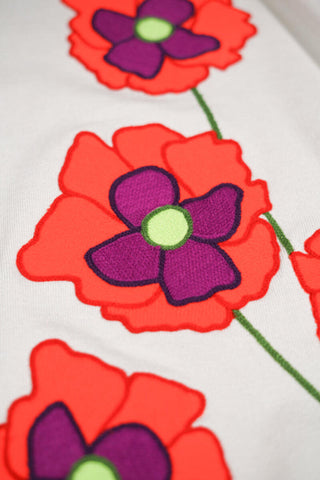 THC Opium Poppy Flower Knit Sweater (Cream)