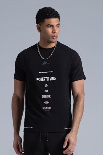 ROBERTO VINO Big logo T-shirt (BLACK)