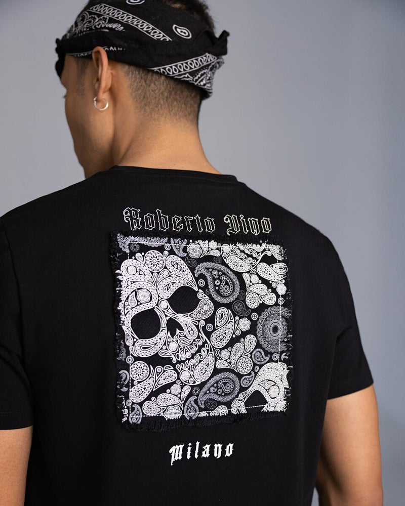 ROBERTO VINO Skull T-shirt (BLACK)