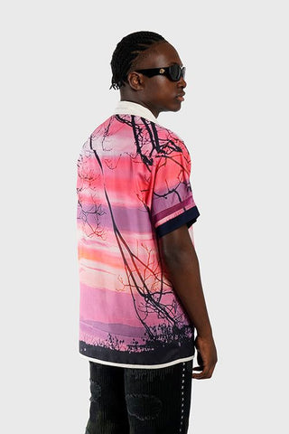 THC  Lost in Paradise Short-sleeve Button-up Shirt (Sunset)