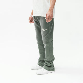 Almost Someday Signature Sun Faded Flare Sweatpant (Green)