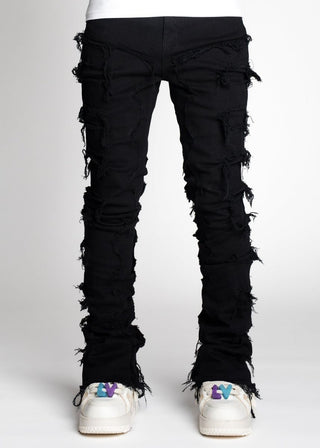 GUAPI Obsidian Black Blood Diamond Stacked Denim (Obsidian Black)