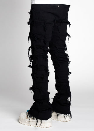 GUAPI Obsidian Black Blood Diamond Stacked Denim (Obsidian Black)