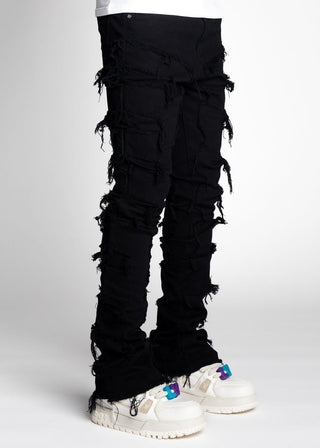 GUAPI Obsidian Black Blood Diamond Stacked Denim (Obsidian Black)