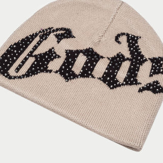 GODSPEED OG Logo Studded Beanie (TAN/BLACK)