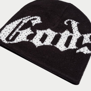 GODSPEED OG Logo Studded Beanie (BLACK/WHITE)