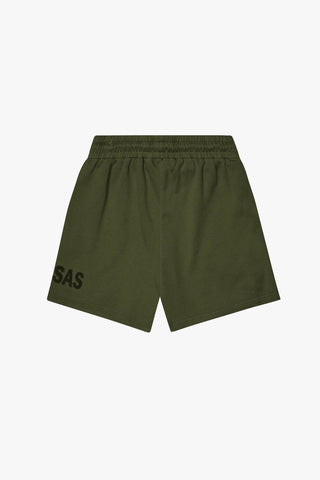 VALABASAS BLOOM WOVEN SHORTS (OLIVE)