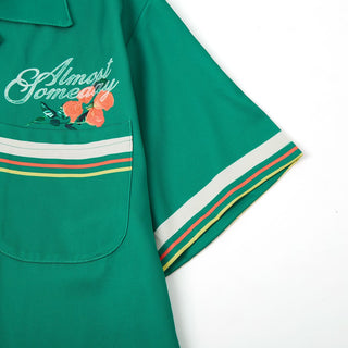 Almost Someday PURGATORY BUTTON UP (green)