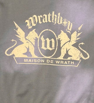 Wrathboy MAISON DE WRATH SUN FADED HOODIE ZIP (DEEP TAUPE)