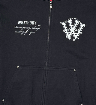 Wrathboy WRATH REVENGE COMING HOODIE ZIP (Black)