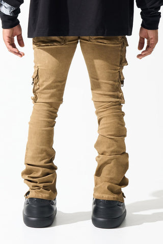 SERENEDE Cinnamon Cargo Stacked Jeans (CINN BROWN)