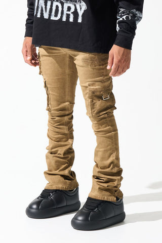 SERENEDE Cinnamon Cargo Stacked Jeans (CINN BROWN)