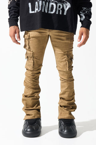 SERENEDE Cinnamon Cargo Stacked Jeans (CINN BROWN)