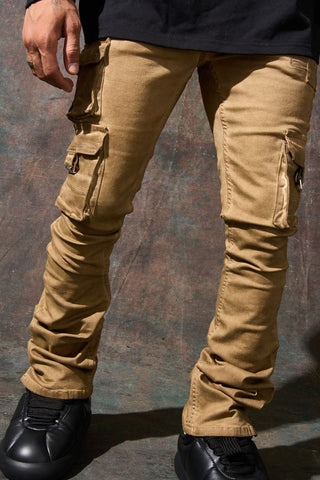 SERENEDE Cinnamon Cargo Stacked Jeans (CINN BROWN)