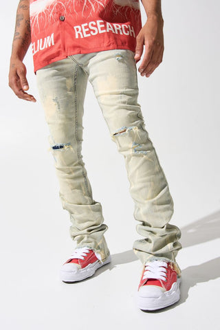 SERENEDE Sulfur Stacked Jeans (BLEACHED)