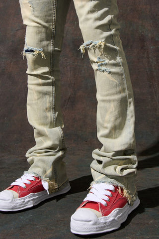 SERENEDE Sulfur Stacked Jeans (BLEACHED)