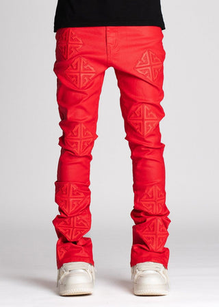 GUAPI Crimson Red Icon Stacked Denim (Crimson Red)