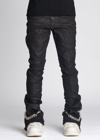 GUAPI Obsidian Black Waxed Chain Denim (Obsidian Black)