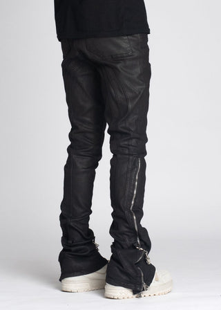 GUAPI Obsidian Black Waxed Chain Denim (Obsidian Black)