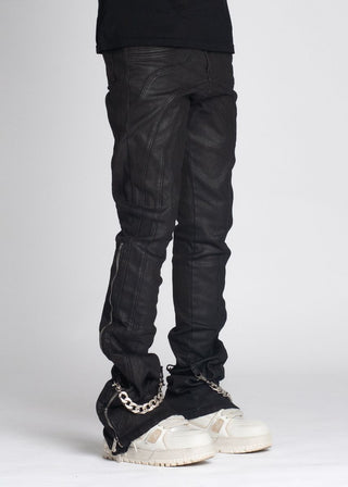 GUAPI Obsidian Black Waxed Chain Denim (Obsidian Black)