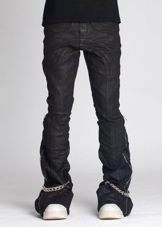 GUAPI Obsidian Black Waxed Chain Denim (Obsidian Black)