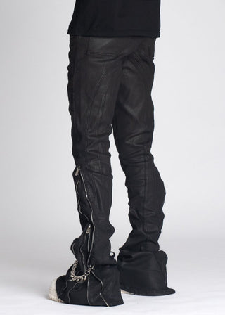 GUAPI Obsidian Black Waxed Chain Denim (Obsidian Black)