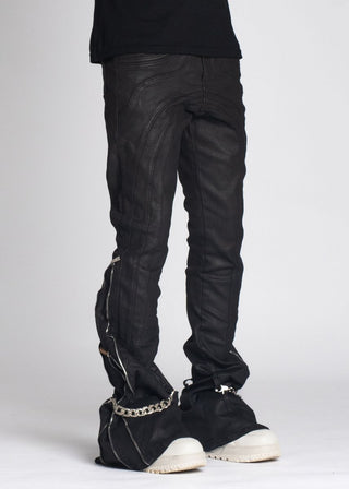 GUAPI Obsidian Black Waxed Chain Denim (Obsidian Black)