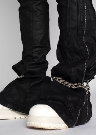 GUAPI Obsidian Black Waxed Chain Denim (Obsidian Black)