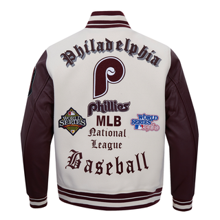 Pro Standard PHILADELPHIA PHILLIES RETRO OLD ENGLISH RIB WOOL VARSITY JACKET