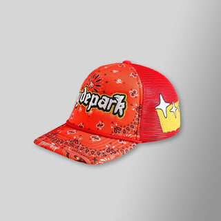 HYDE PARK HP Bandana Trucker Hat (Red)