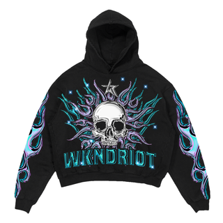 WKND RIOT GLASS SKULL HOODY (BLACK)