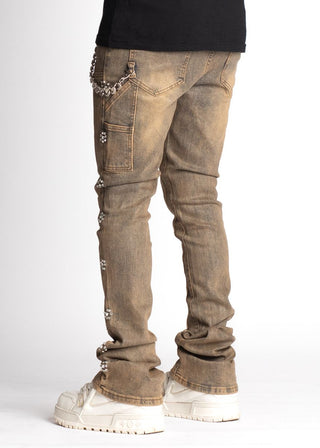 GUAPI Copper Embellished Stacked Denim (COPPER)