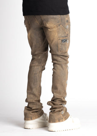 GUAPI Copper Embellished Stacked Denim (COPPER)