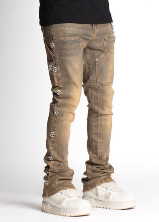 GUAPI Copper Embellished Stacked Denim (COPPER)