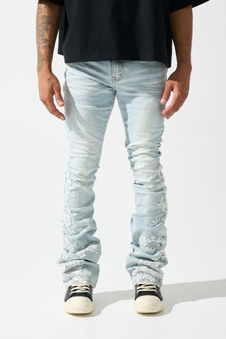 SERENEDE Garden Stacked Jeans (BLUE)